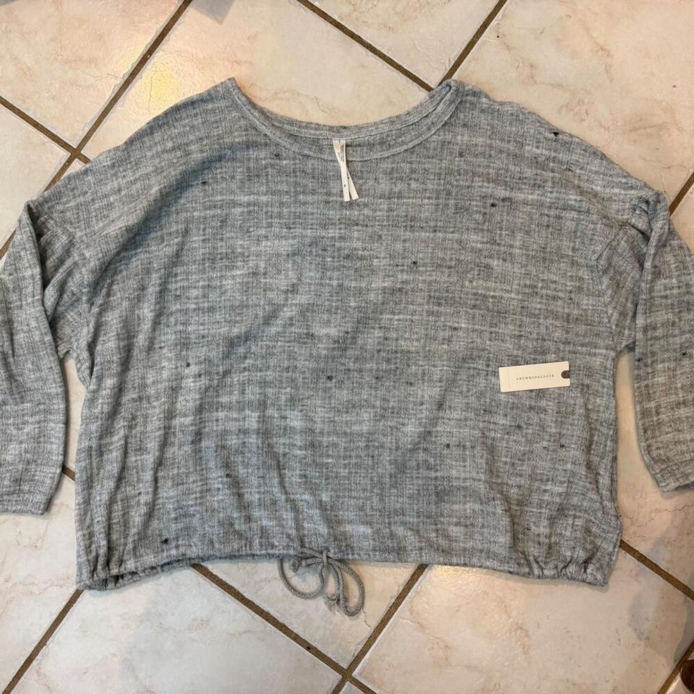 Anthropologie Women's Grey Blouse